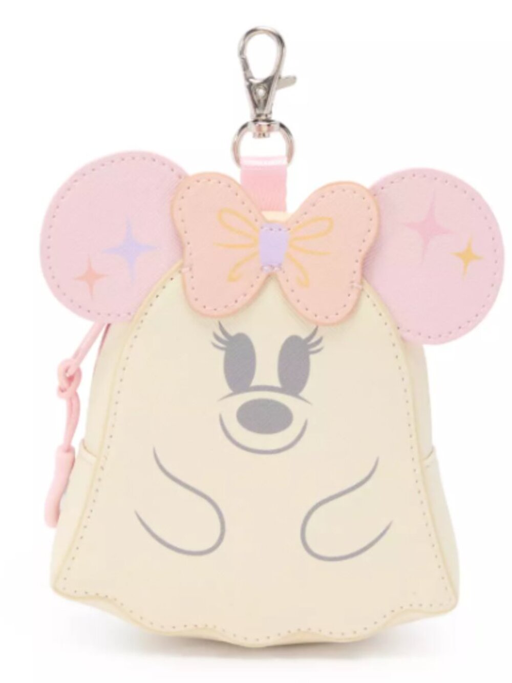 Disney Minnie Mouse Cutie Ghost Coin Purse Bag Charm Halloween Pink Keychain